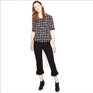 Zara Woman Tweed Peplum Top Size L